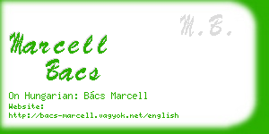 marcell bacs business card