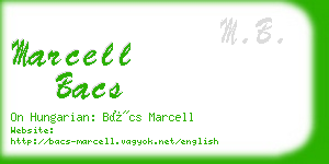 marcell bacs business card